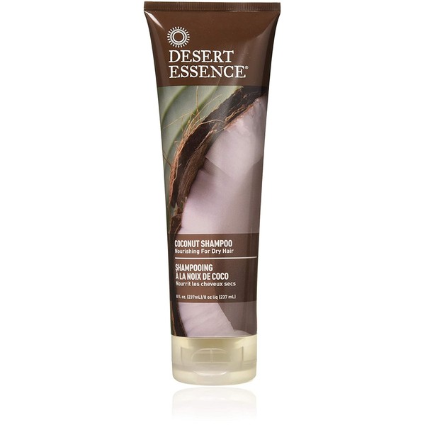 Desert Essence Coconut Shampoo - 8 Fl Ounce - Pack of 3 - Intense Moisturization - Healthy Hair - Restores Natural Luster - Coconut Oil - Jojoba Oil - Olive Oil - Cruelty-Free - No Parabens