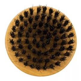 Barber Pro By Lobo® Cepillo Para Barba Mini Redondo Cerda De Jabali/madera