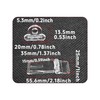 bociloy 12 Sets 55x25mm Mini Hinge Hasp, Clear Acrylic Hasp