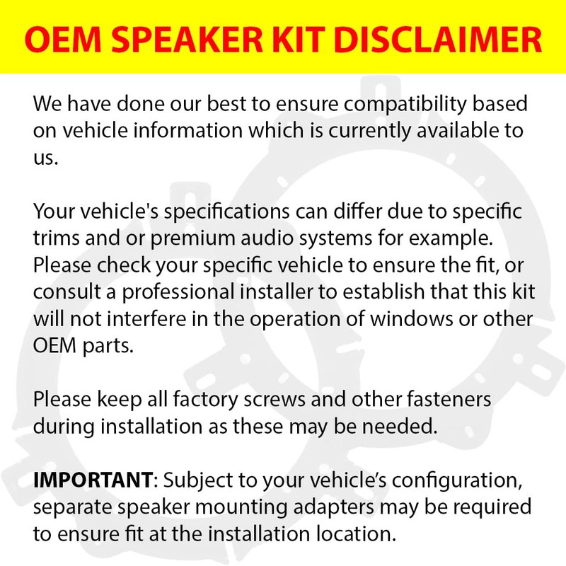 KICKER Speakers 6x9 inch for Dodge Charger 2011-2023 Upgrade Kit