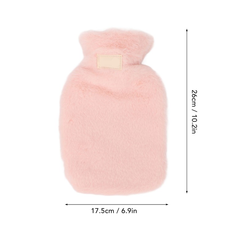 PVC Hot Water Bag with Soft Plush Cover Leakproof Winter