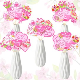 Beeveer 30 Pcs Mother's Day Party Centerpieces Sticks Mother's Day Table Toppers for Celebration Party Supplies