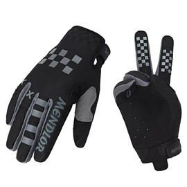 MENDLOR Motorcycle Riding Gloves for Men Women Touch Screen Fingers Gloves for MTB ATV BMX Racing Motocross Dirt Bike Gloves (Black, X-Large)
