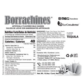 La Coculense - Borrachines - Tequila Flavored Milk Candies - 3 Boxes of 24 Pieces Each