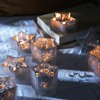 Letine 10pcs Frosted Silver Ribbed Star Candle Cups - Assorted