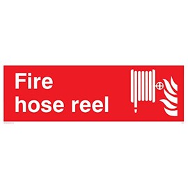 Viking Signs FV347-L15-1m Fire Hose Coil Signs 1mm Plastic Semi-Rigid 150mm H x 50mm W