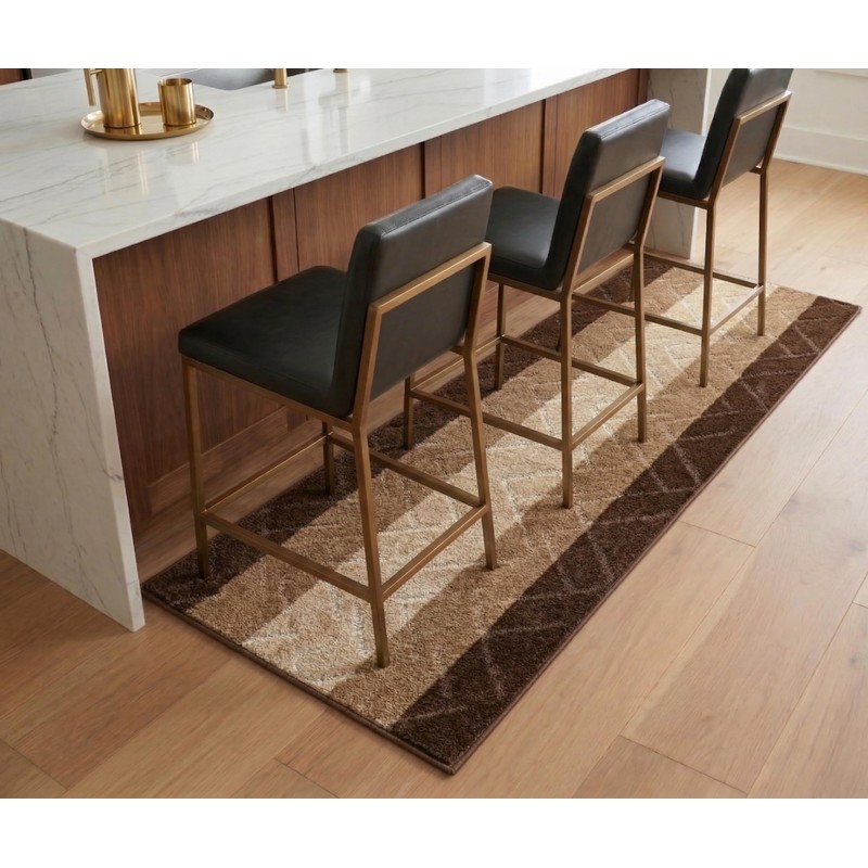 BestHomeCustom Custom Size Hallway Runner Rug Brown-Beige Color 31 inch