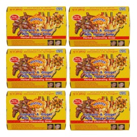 ASANTEE Tumeric & Ginger With Honey Cleansing Soap (Pack of 6)