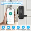 Keyless Entry Fingerprint Smart Door Lock with Handle,Digital Electronic Lock
