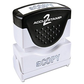 ACCU-STAMP2 - Sello de mensaje con obturador, 1 color, COPY, impresión de 1-5/8" x 1/2", tinta azul (035581)