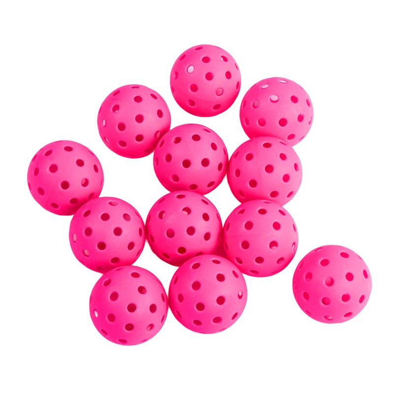 12PCS 74mm 40 Holes Pickleballs PE Plastic High Elasticity Pickleball