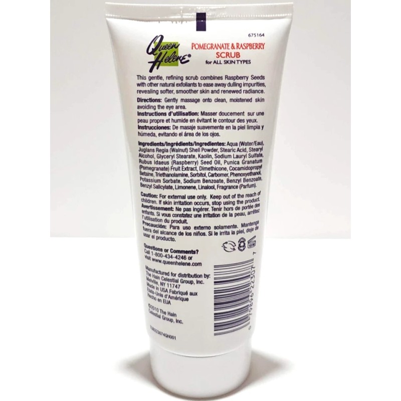 Queen Helene Pomegranate & Raspberry Facial Scrub – Exfoliating Face