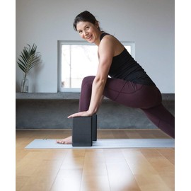 Halfmoon Yoga Foam Yoga Block 3 Inches (23 cm x 15 cm x 8 cm) (Charcoal)