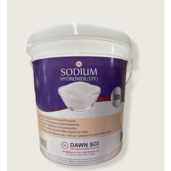 Dawn Scientific Inc. Sodium Hydroxide (Caustic Soda Beads) - 8 lb Pail