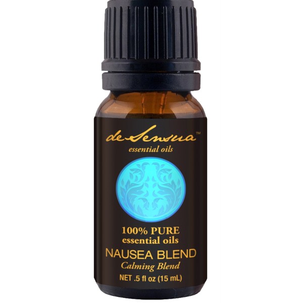 Nausea Relief Oil Synergy Blend, Popular for Motion and Morning Sickness, Gas, Bloating and Indigestion, 100% Pure Essential Oils , Ginger, Lavender, Peppermint & Spearmint, 15 mL