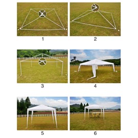 GOJOOASIS Canopy Tent Wedding Party Tent Outdoor Gazebo Heavy Duty White (10' x 10')