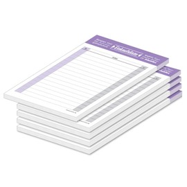 PRICARO Typo Shopping List Purple A6 Pack of 5