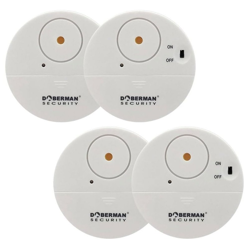 WOWSEA DOBERMAN SECURITY Ultra-Slim Window Alarm - Loud 100dB Alarm