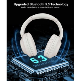 XuanGui - Auriculares inalámbricos Bluetooth sobre la oreja, auriculares inalámbricos de 20 horas, estéreo HiFi y auriculares plegables ligeros con radio FM, SD/TF para trabajo en casa NX300, color