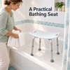 6-Height Adjustable Shower Chair Stool with Non-Slip Feet and 300