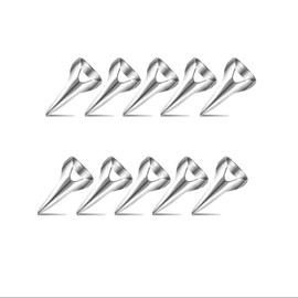 10Pcs Silver Hair Parting and Selecting Tools, Retro Punk Selecting Tools, Gothic Nail Finger Cosplay Claws for Braiding Curling Styling Hair Extensions, Wigs and Accessories