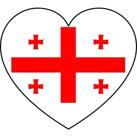 OwnTheAvenue Georgia GA Flag Love Heart Vinyl Sticker