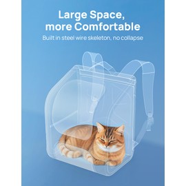 Pecute Cat Backpack Carrier, Large Space Cat Bubble Backpack, Breathable Cat Carrier, Shaded Dog Backpack Carrier, Ergonomic 3D Design for Travel, Hiking, Suitable for Shopping, and Vet, Khaki