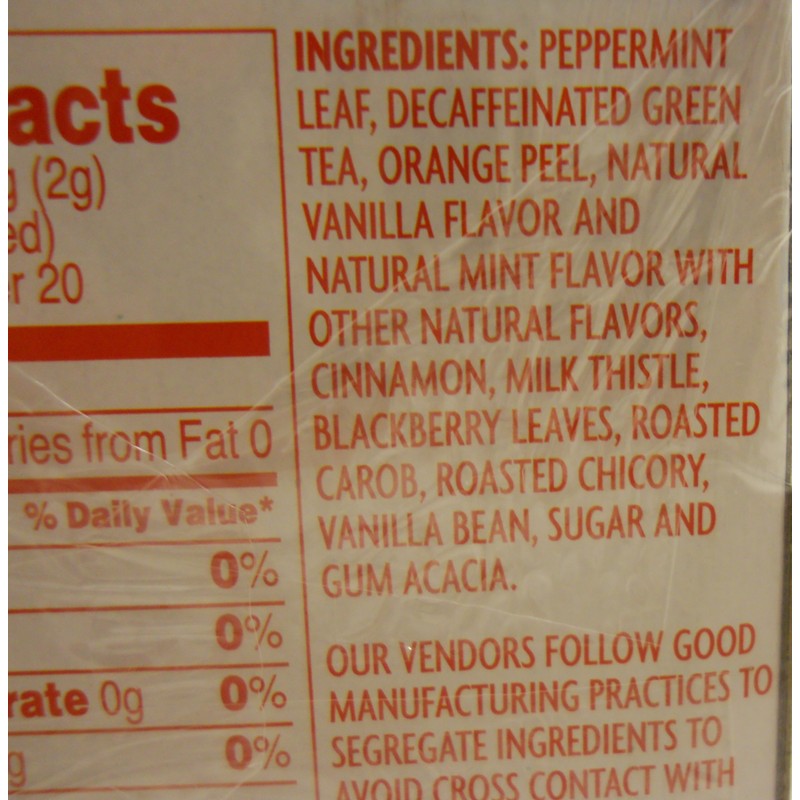Trader Joes Candy Cane Green Tea Decaffeinated 20 Tea Bags,