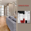 Red Black Grey Abstract Painting 2 Gang Double Rocker/Decora Light