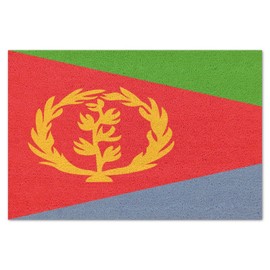 Eritrea Door Mats Outdoor Coir Fiber Welcome Door Mat State Map Sailor Sailing Entry Mat Funny Gift Decorative Entrance Apartment Home Décor 24x36in