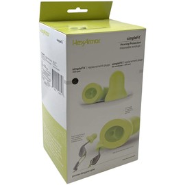 HexArmor SimpleFit Noise Reducing Disposable Foam Guided Earplugs, High Visibility, 400 Replacement Pairs