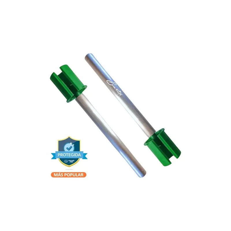 2 Barra Magnesio Para Calentador Solar Cadaptador Plástico
