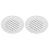 X AUTOHAUX 2pcs 4 Inch Round Marine Boat Louvered Ventilation