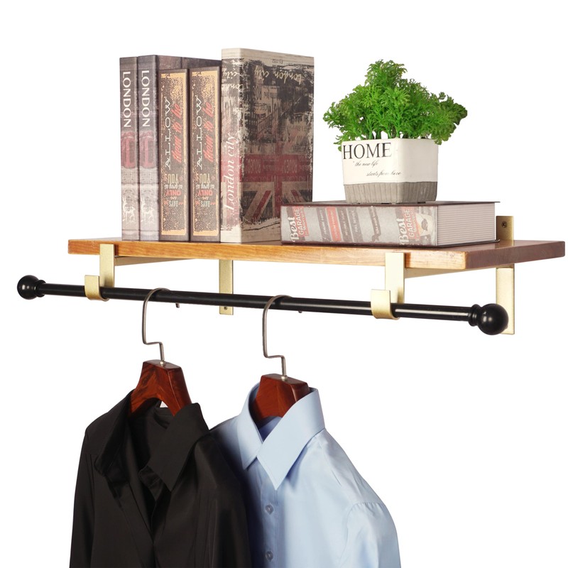 AddGrace Closet Rod Bracket Heavy Duty Shelf Brackets 12 Inch