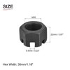 DTGN M20x1.5mm(DxP) Slotted Hex Castle Nuts - 5Pack - Good