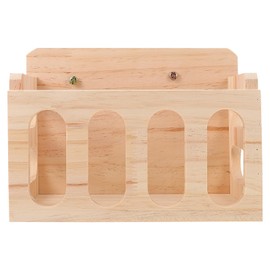 Rabbit Feeder Rack, Wooden Food Feeding Rack Bunny Less Wasted Food Dispenser, Grass Holder for Rabbits Guinea Pig Chinchilla Hamster Small Animal