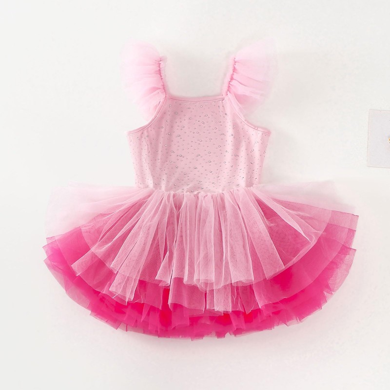 Tutu.kk Toddler Dance Leotards Sleeveless Tulle Ballet Skirt Ballerina Birthday