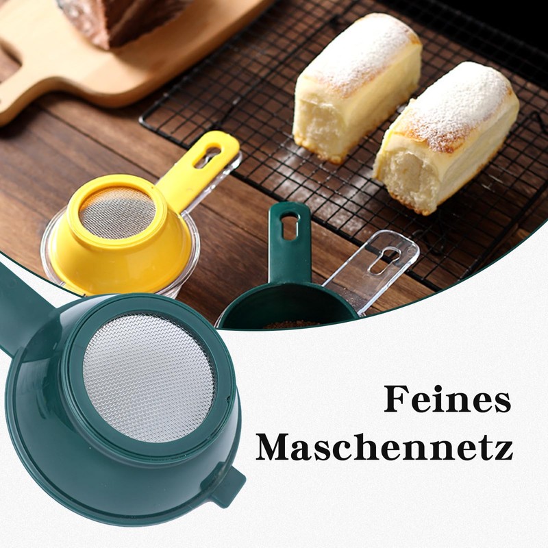 Kitchen 2-in-1 Sieve with Scale and Removable Measuring Cup, Strainer