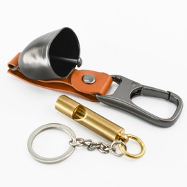 MrMrKura Bear Bells with Emergency Whistles for Bear Deterrent, Loud Bells Bear Deterrent Devices with Magnetic Silencer to Scare Bear Outdoor Bear Proof Bear Bell or Hiking Camping Climbing