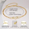 Gold Plated Bracelets for Women, 925 Sterling Silver Bracelet Heart