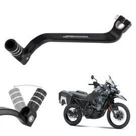 JFG RACING Motorcycle Gear Shifter Shift Lever Folding Tip CNC for KLR 650 KLR650 2021-2023 Black