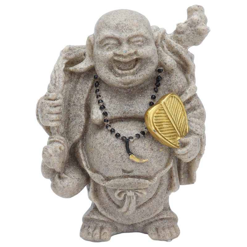 Buddha Statue Resin Mini 8cm Maitreya Laughing Buddha Figurine for