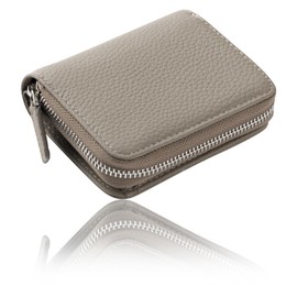 OTSUTOTSU Mini Wallet, Women's, Genuine Leather, Bi-Fold Wallet, Large Capacity, Skimming Prevention, Compact, neutral beige