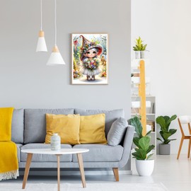 GDYEEH 5D DIY Elf Fairy Diamond Painting Kits, Full Drill Flowers Diamond Art Painting Kits for Adults Beginners, DIY 5D Cartoon Painting by Numbers Diamond Art Kits for Home Fashion Decor 30x40cm