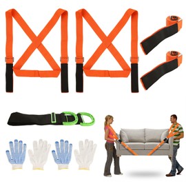 Moving Straps Lifting, 1-Person 2-Person Lifting and Moving System with Handle Lifting Straps, Lashing Straps up to 600 Pounds for Harness Moving Mattress Couch Furniture Heavy Things
