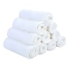 10 Toallas Faciales Reutilizables Microfibra Suave 30x30cm Blanco Lisa