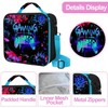 WOBAGMEN Insulated Lunch Box Container for School, Work (blue youxi)