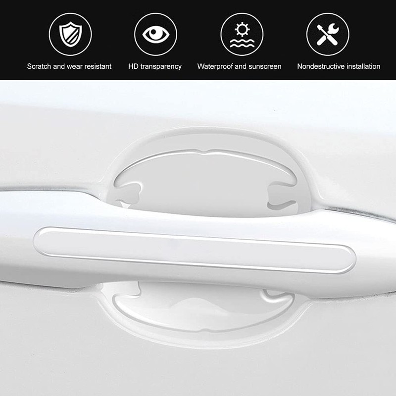 8 Piezas Pegatinas de Manija de Puerta de Coche Protector