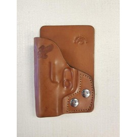 Braids Holsters Right Hand Brown Leather Wallet & Pocket Holster Choose Gun (for Gun Model:Springfield Armory 911;)