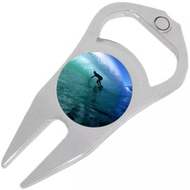 NewCharms Surfer Wave Ocean Golf Ball Marker Divot Repair Tool Bottle Opener